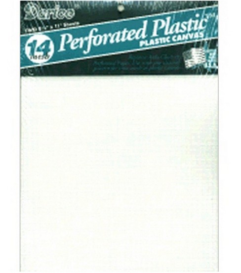 Perforated Plastic Canvas 14 Count 8.5"X11" Sheet White
